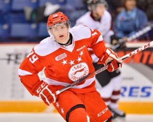 Jared McCann of the Soo Greyhounds has a bright future and one team will cash in on his huge potential (Photo by Terry Wilson / OHL Images)